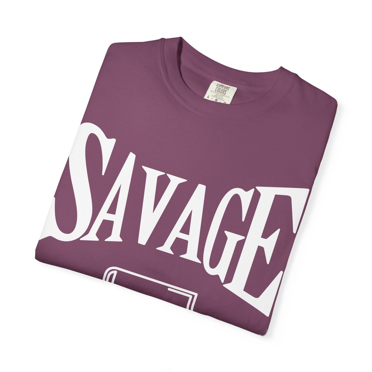 T-Shirt — "SAVAGE" Graphic Tee with Bible Icon (Edgy Faith Streetwear)