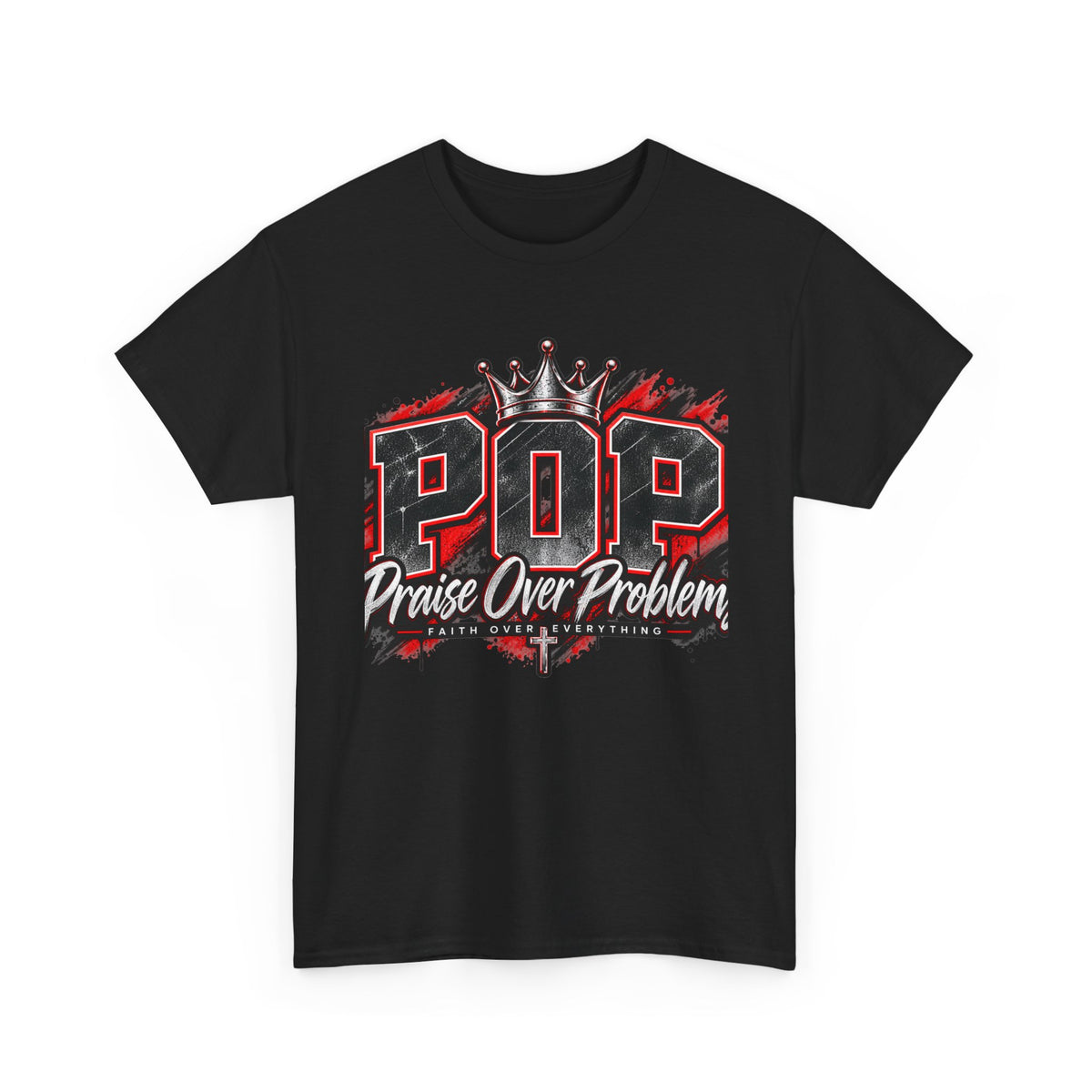 POP 'Praise Over Problems' Graphic Tee — Faith-Based Christian T-Shirt