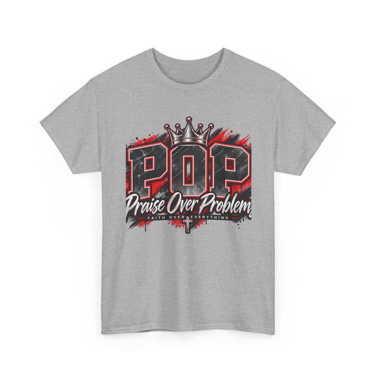 POP 'Praise Over Problems' Graphic Tee — Faith-Based Christian T-Shirt