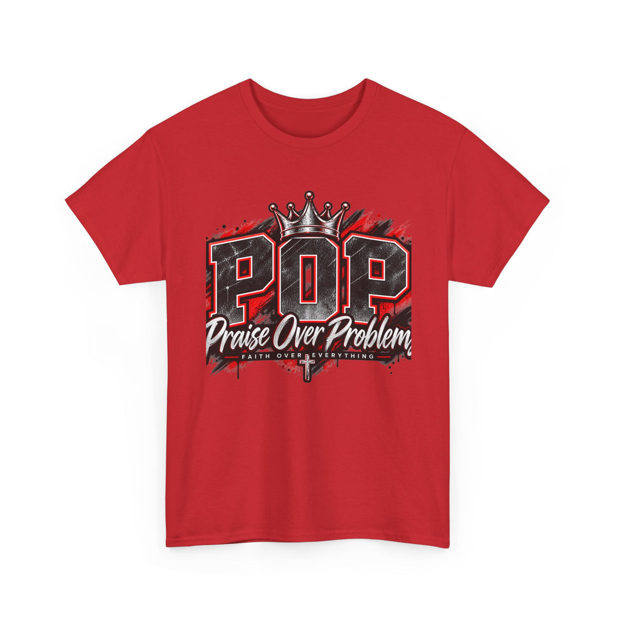 POP 'Praise Over Problems' Graphic Tee — Faith-Based Christian T-Shirt