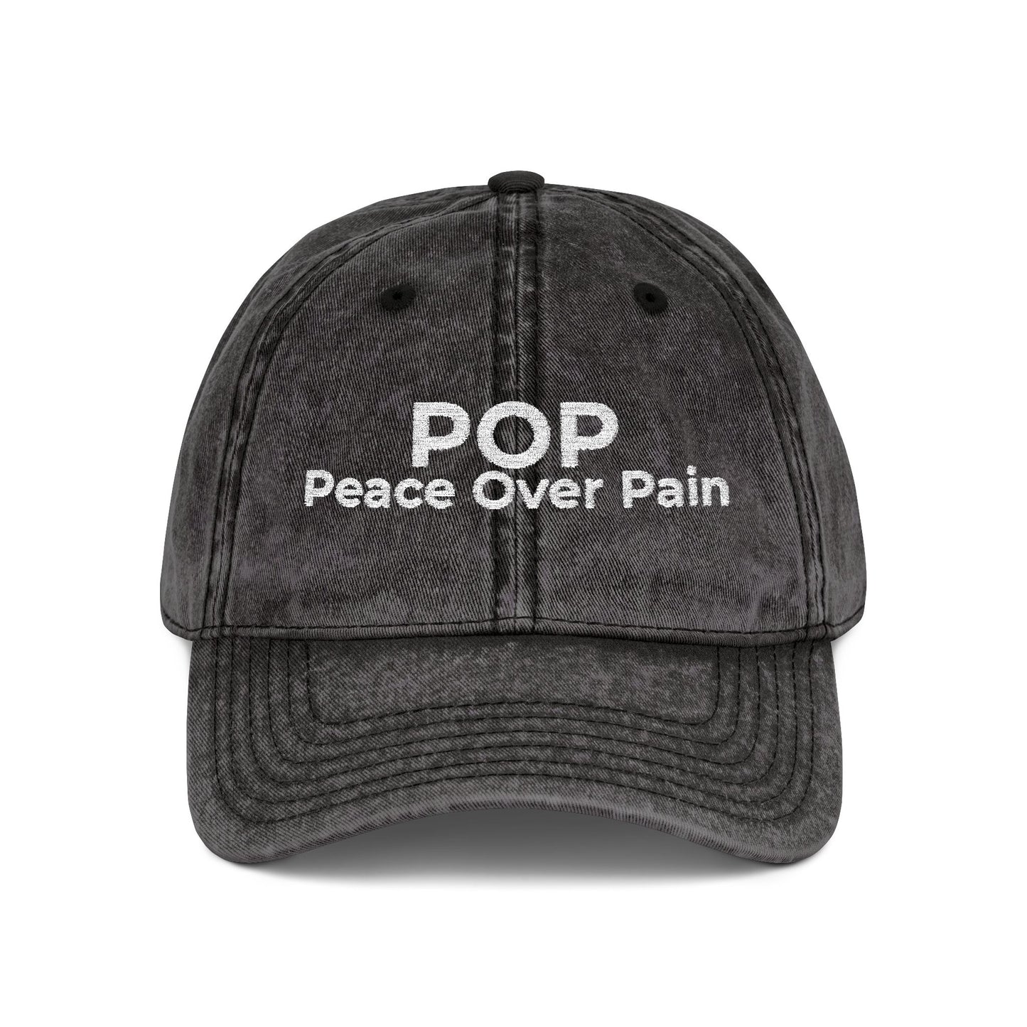 Copy of POP Peace Over Pain” Red Distressed Hat