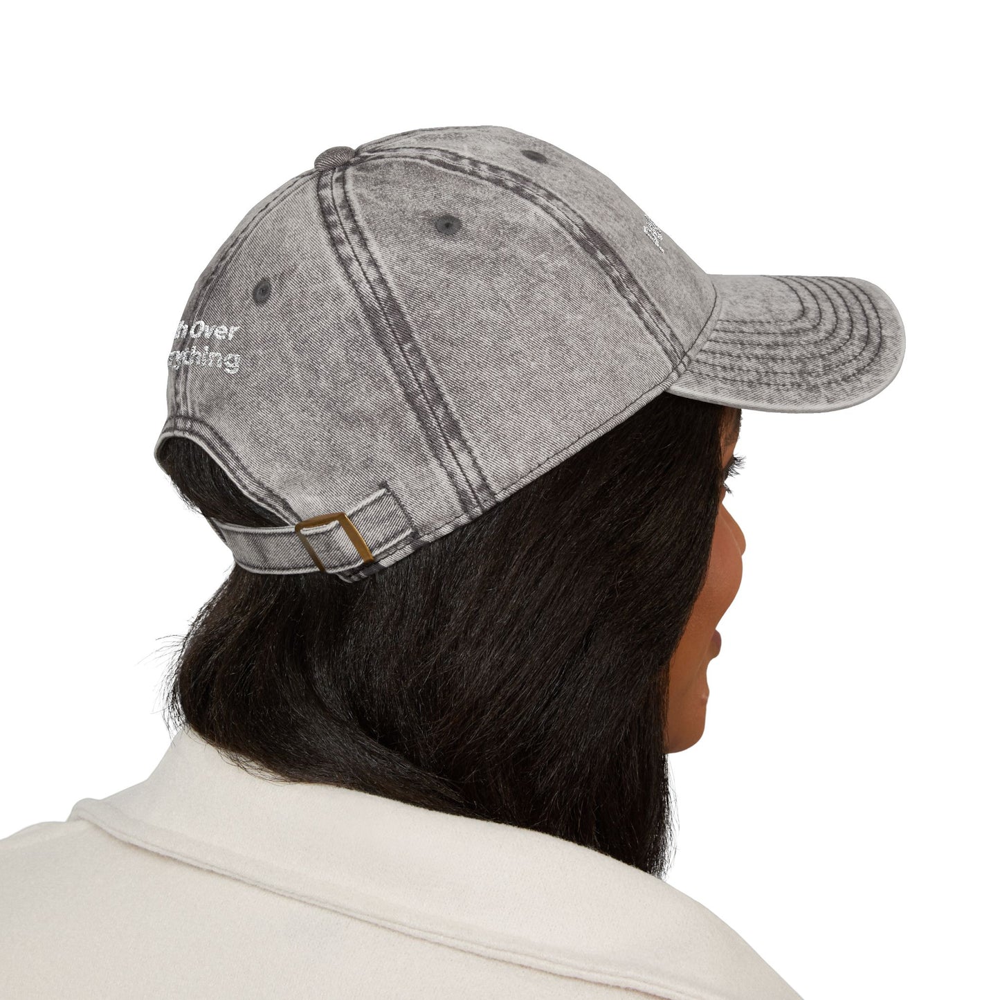 Copy of POP Peace Over Pain” Red Distressed Hat