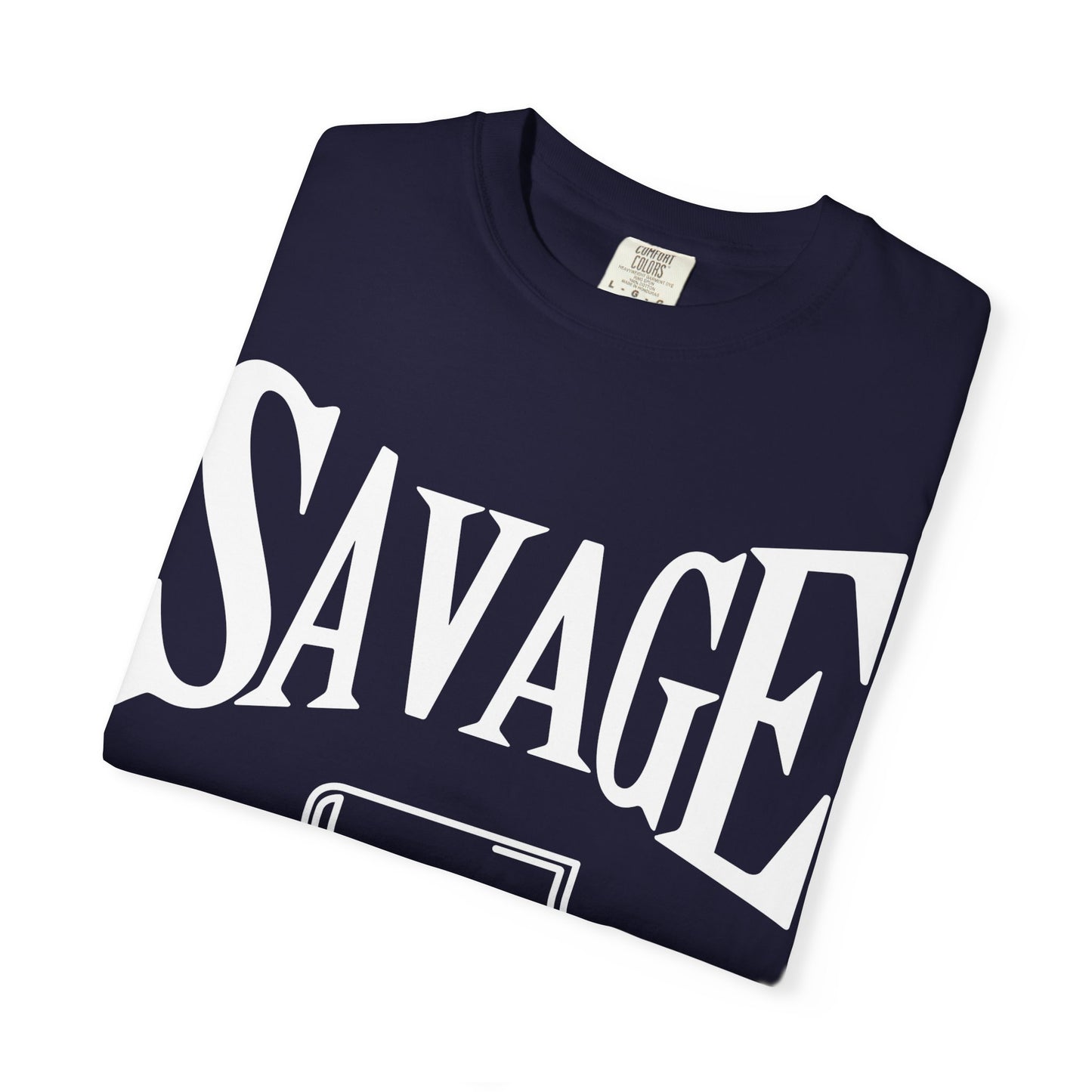 T-Shirt — "SAVAGE" Graphic Tee with Bible Icon (Edgy Faith Streetwear)