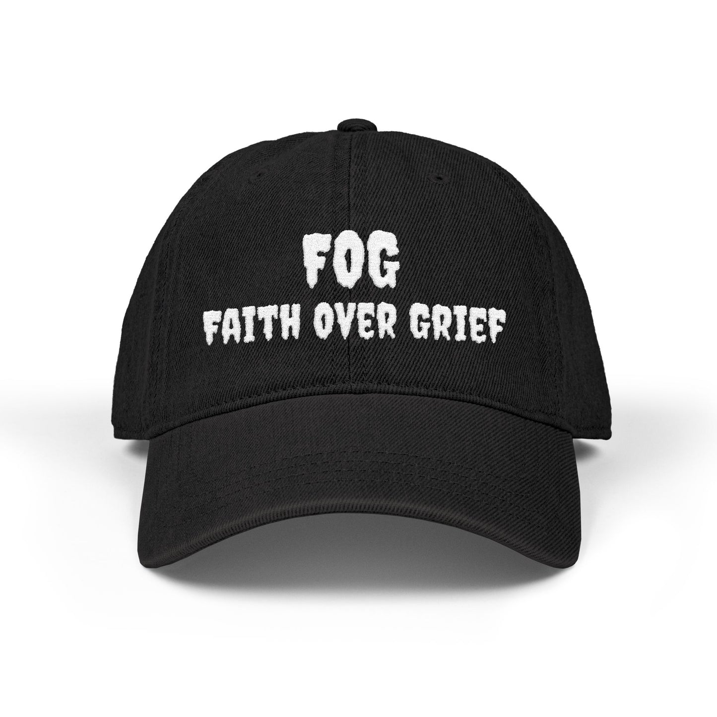 Embroidered 'FOG - Faith Over Grief' Denim Hat
