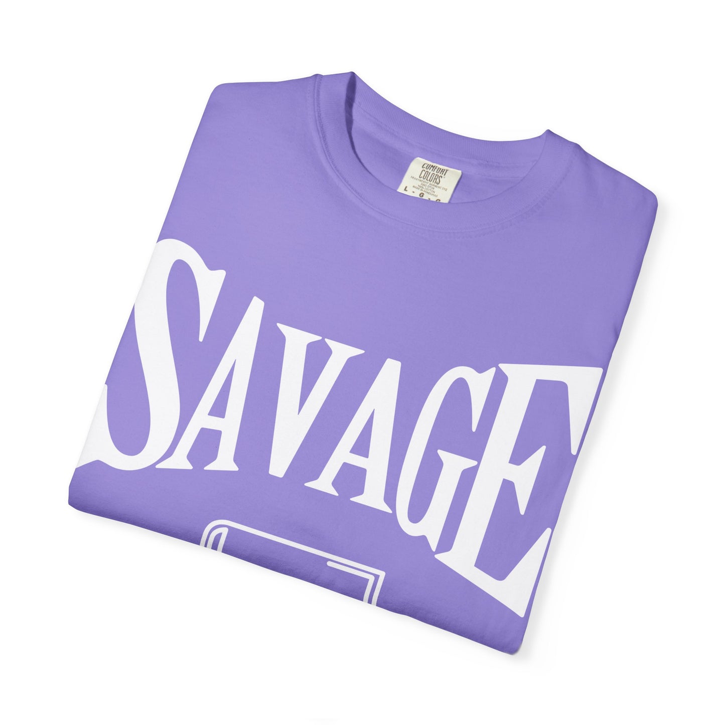 T-Shirt — "SAVAGE" Graphic Tee with Bible Icon (Edgy Faith Streetwear)