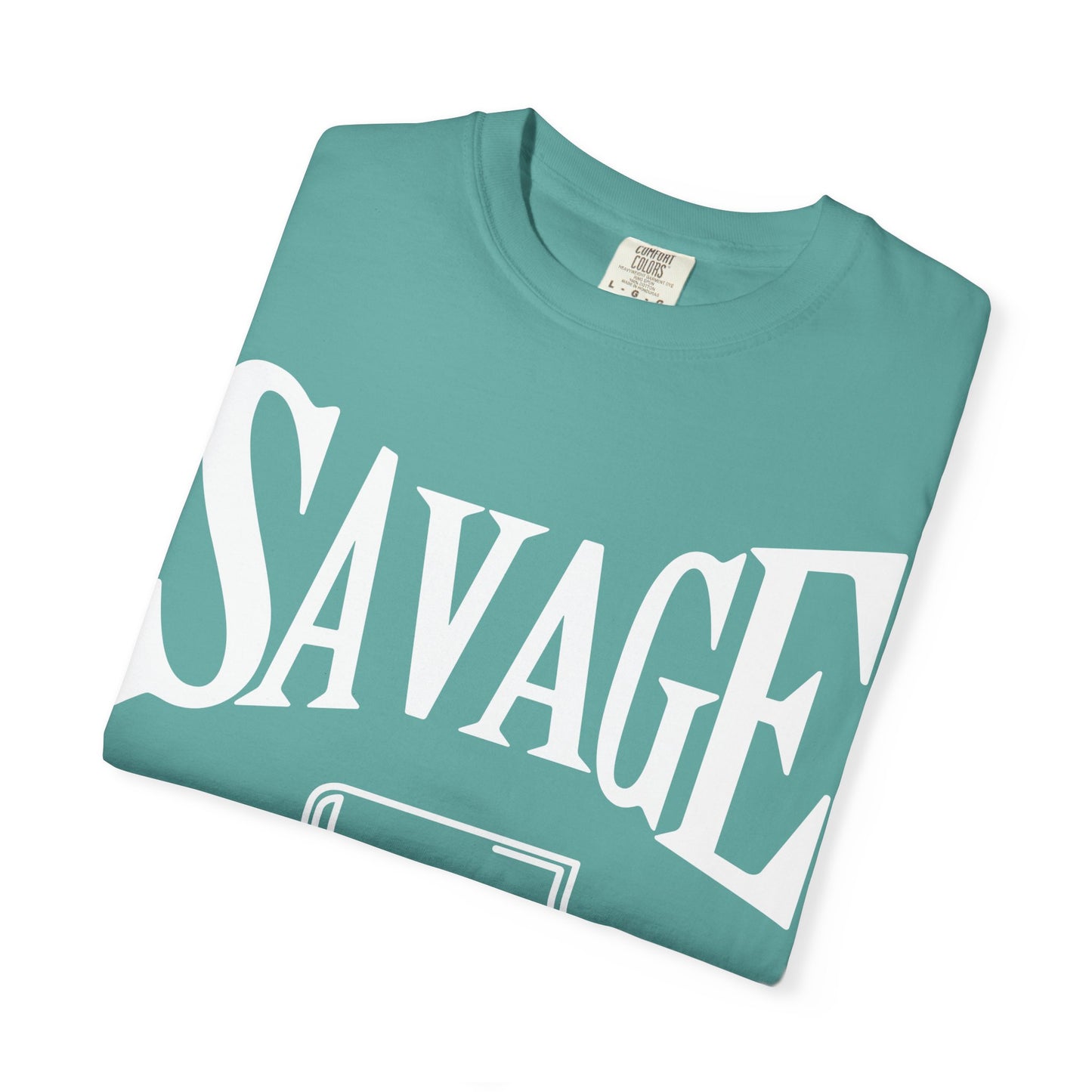 T-Shirt — "SAVAGE" Graphic Tee with Bible Icon (Edgy Faith Streetwear)