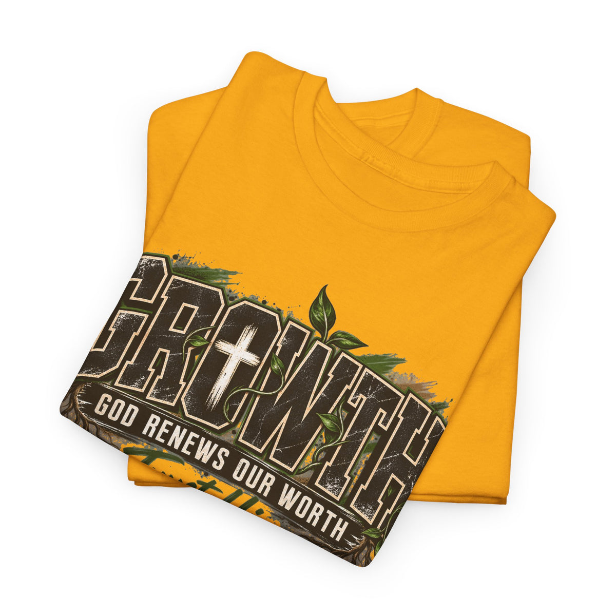 Growth "Trust Him" Christian T-Shirt — God Renews Our Worth Faith Tee