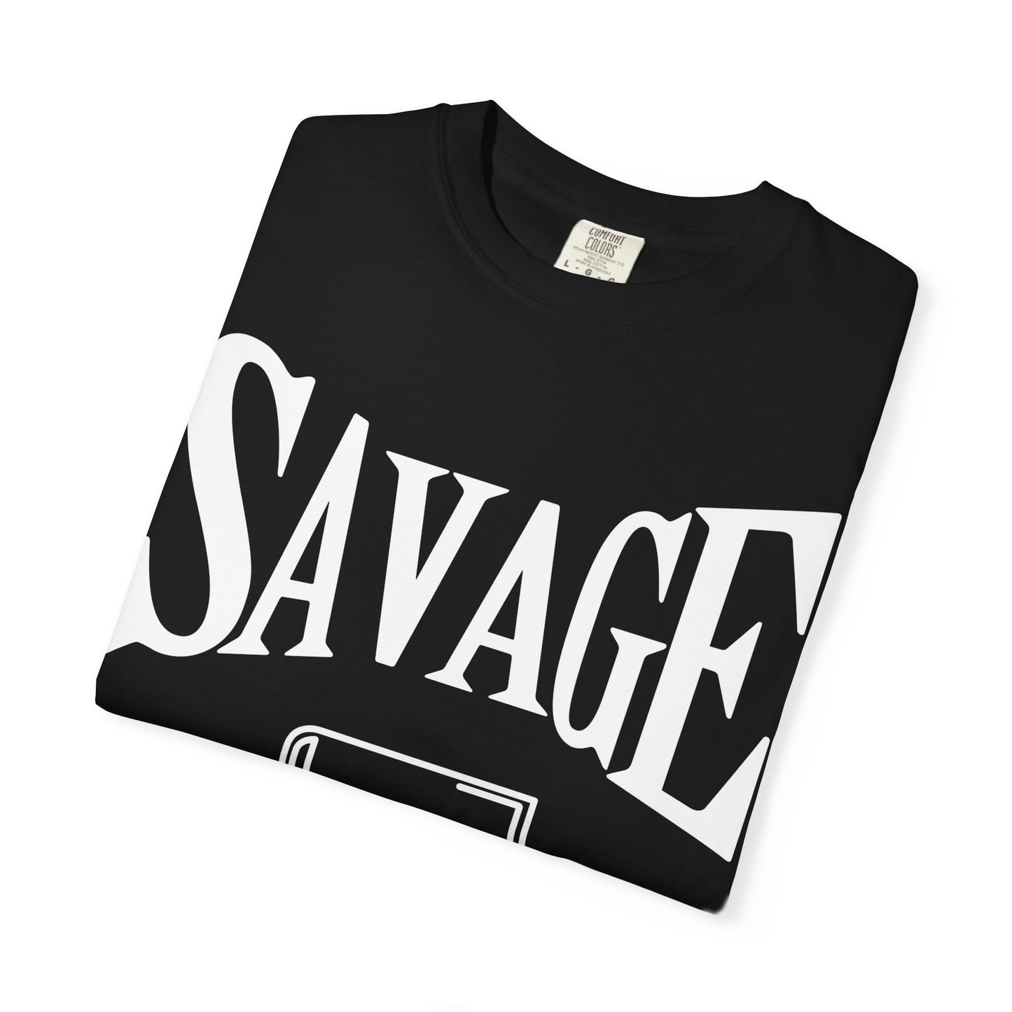 T-Shirt — "SAVAGE" Graphic Tee with Bible Icon (Edgy Faith Streetwear)