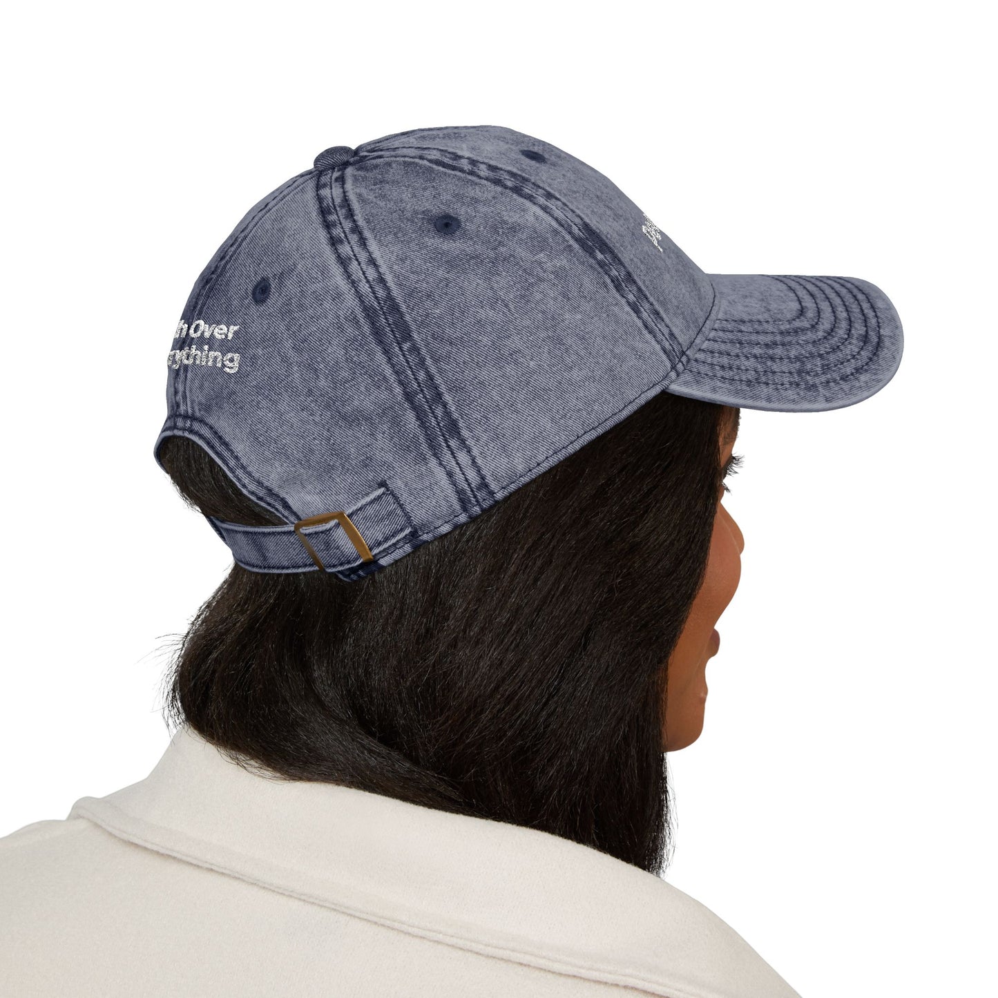 Copy of POP Peace Over Pain” Red Distressed Hat