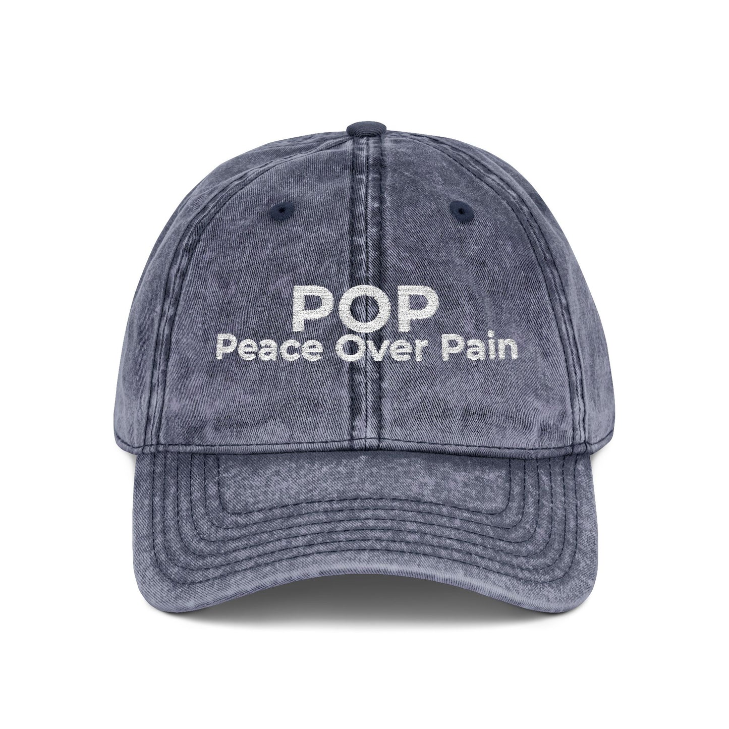 Copy of POP Peace Over Pain” Red Distressed Hat
