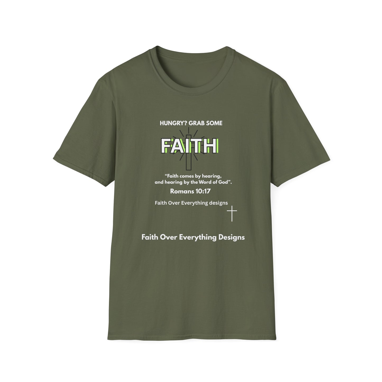 Faith T-Shirt — "Hungry? Grab Some Faith" Inspirational Christian Tee